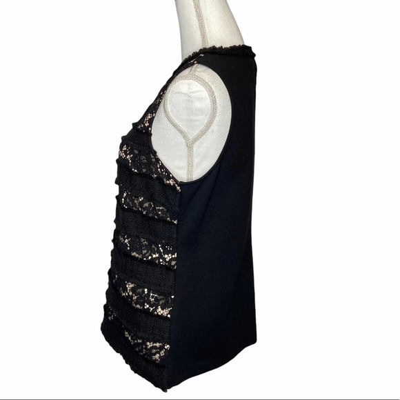 J. Crew Fringey Top in Tweed and Lace Black NWT - Picture 4 of 10